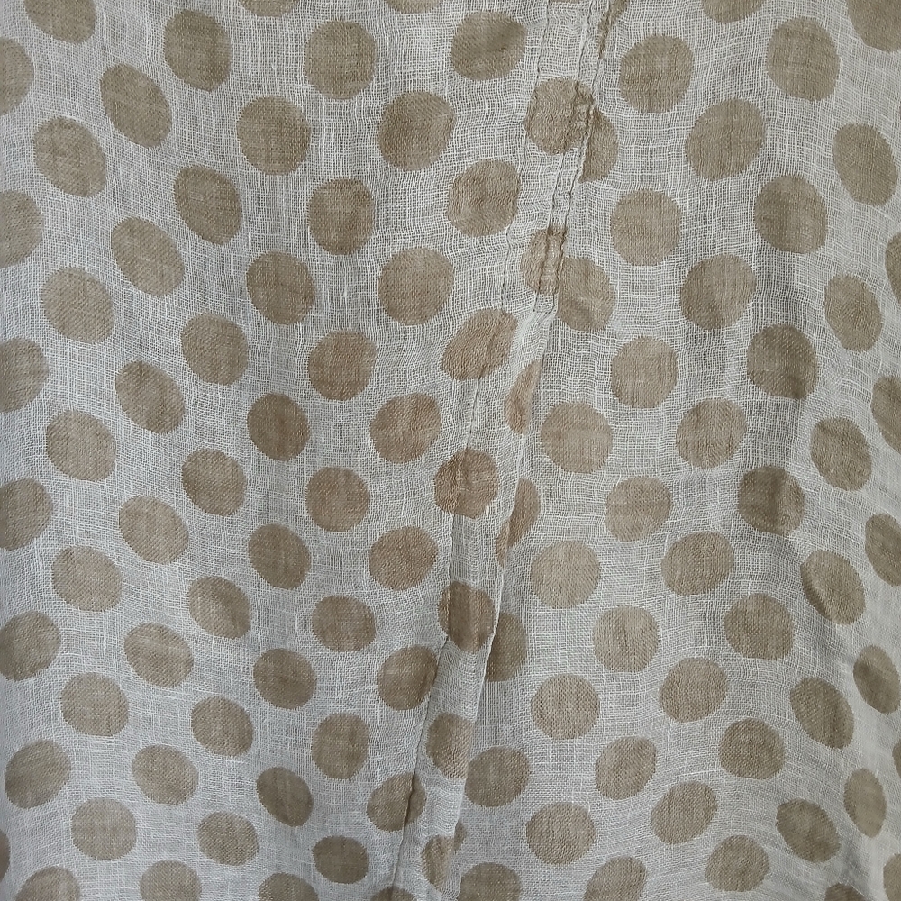 Flax White and Tan Polka Dot Blouse - Picture 6 of 16